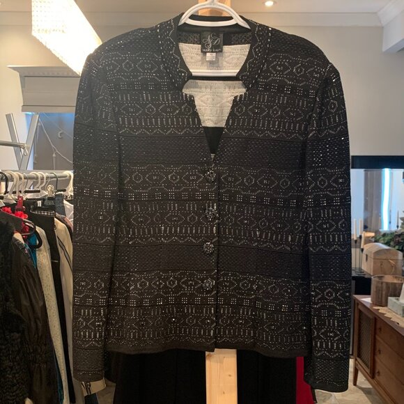 Mary Kay National Size 10 Three Piece Black and Silver Bling Suit - Picture 1 of 6